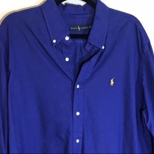 Ralph Lauren Royal blue semi casual button down